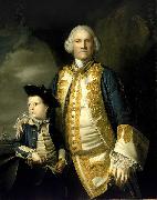 Sir Joshua Reynolds Portrait of Francis Holburne with his son, Sir Francis Holburne, 4th Baronet oil painting artist